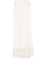 Semicouture - Open-knit Maxi Skirt - Lyst