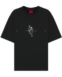 HUGO - People Back Print T-Shirt - Lyst