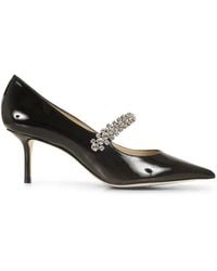 Jimmy Choo - Bing 65 Patent-Leather Pumps With Crystals - Lyst