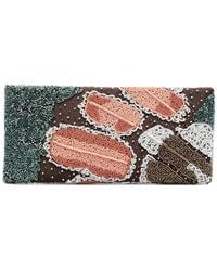 STAUD - Bead-Embellished Butterfly-Pattern Clutch Bag - Lyst