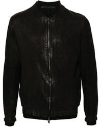 Salvatore Santoro - Zip-Up Leather Bomber Jacket - Lyst