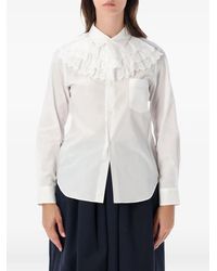 Comme des Garçons - Ruffled Broderie-Anglaise Shirt - Lyst