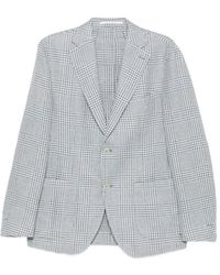 Eleventy - Checked Single-Breasted Blazer - Lyst