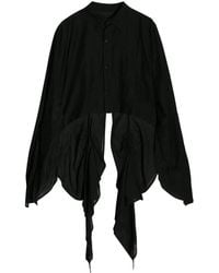 Yohji Yamamoto - Asymmetric Cotton-Silk Shirt - Lyst