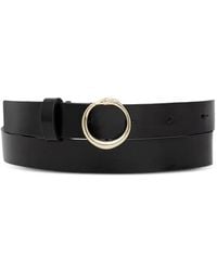Trussardi - Circular-Buckle Leather Belt - Lyst