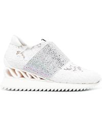 Le Silla - Jackie Crystal-embellished Sneakers - Lyst