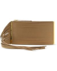 Elisabetta Franchi - Fringed Leather Clutch Bag - Lyst