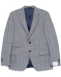 Caruso - Geruite Blazer - Lyst
