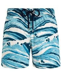 Vilebrequin - X Maison Kitsuné Wave-print Swim Shorts - Lyst