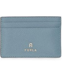 Furla - Logo-Plaque Grained Leather Card Holder - Lyst