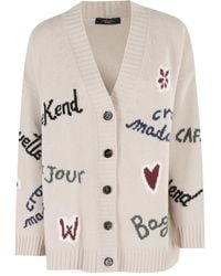 Weekend by Maxmara - Lettering-Embellishment Cardigan - Lyst