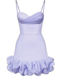 POST MERIDIEM - Abito Corto Con Ruches - Lyst