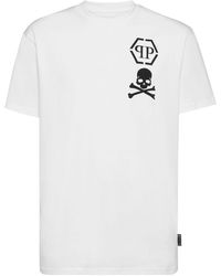 Philipp Plein - T-shirt Met Doodskopprint - Lyst