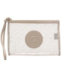 Fendi - Logo-Patch Clutch Bag - Lyst