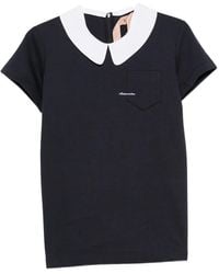 N°21 - Top Con Cuello En Contraste Y Bolsillo En El Pecho - Lyst