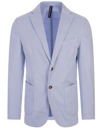 RUSSO CAPRI - Button Oxford Blazer - Lyst