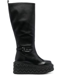 Patrizia Pepe - 80mm Logo-embossed Sole Boots - Lyst