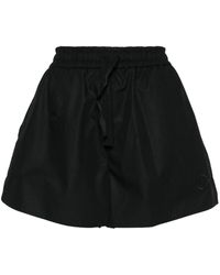 Moncler - Popeline-Shorts mit Logo-Applikation - Lyst
