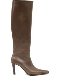 MM6 by Maison Margiela - Pointed-Toe Knee-High Boots - Lyst