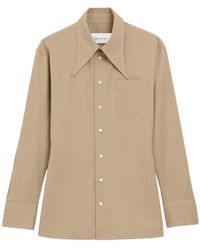 Ami Paris - Cotton Sharp Collar Fitted Shirt - Lyst