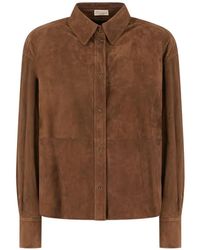 Brunello Cucinelli - Suede Panelled Jacket - Lyst