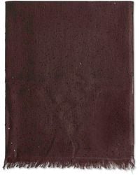 Brunello Cucinelli - Sequin-embellished Fringed Scarf - Lyst