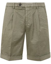 Michael Coal - Short En Coton À Design Plissé - Lyst