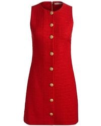 Alice + Olivia - Cade Button Sleeveless Mini Dress - Lyst
