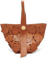 Jil Sander - Medium Twisted Hobo Floral-cut Leather Bag - Lyst