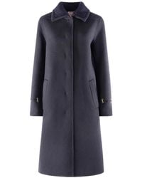 Iceberg - Ribbed-Collar Hardware-Detail Coat - Lyst