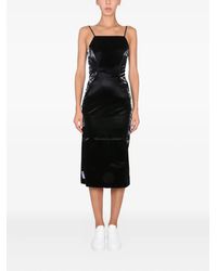 McQ - Square-Neck Midi Dress - Lyst