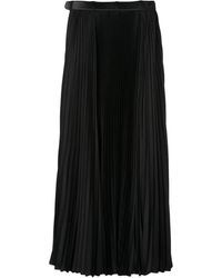 スカート Peter do maxi pleated skirt black 34 PETER DO Belted pleated sateen maxi skirt | THE OUTNET