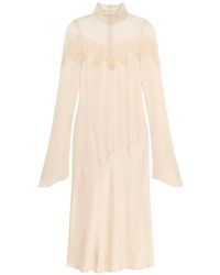 Blumarine - Lace-Detail Midi Dress - Lyst