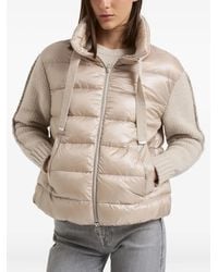 Herno - Gesteppte Jacke mit gestrickten Ärmeln - Lyst