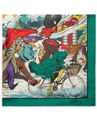 Burberry - Raining Cats And Dogs​ Silk Scarf - Lyst