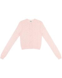Area - Crystal-Embellished Cardigan - Lyst