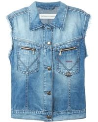 P.A.R.O.S.H. - Chaleco Denim Con Bordado - Lyst