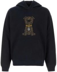 Fendi - Dog-Motif Cotton Hoodie - Lyst
