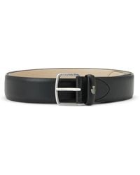 Lacoste - Logo-Engraved Leather Belt - Lyst