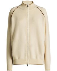 Kiton - Jersey Con Ribete De Cuero De Manga Raglán - Lyst
