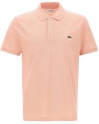 Lacoste - Ribbed Logo Patch Polo Shirt - Lyst