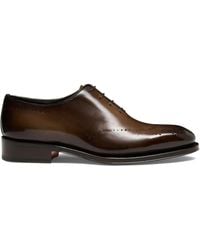Santoni - Leather Oxford Shoes - Lyst