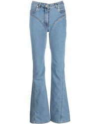 Mugler - Seam-Detail Flared Jeans - Lyst