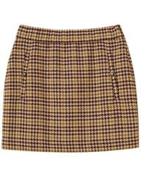 Twinset - Jupe Courte En Jacquard À Motif Pied-De-Poule - Lyst