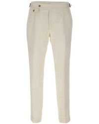 Barba Napoli - Parma Pleated Linen Trousers - Lyst