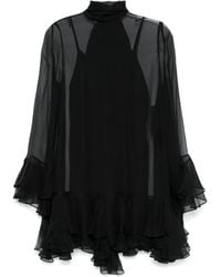 Valentino Garavani - Scarf-Detail Mini Dress - Lyst