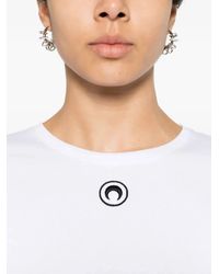 Marine Serre - Logo Cotton T-Shirt - Lyst