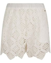 Herno - Crochet Scalloped Shorts - Lyst