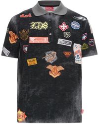 DIESEL - Patch-Detail Polo Shirt - Lyst