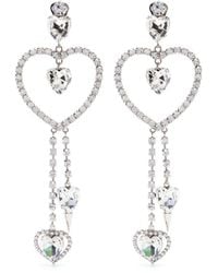 Alessandra Rich - Crystal-Embellished Drop Earrings - Lyst